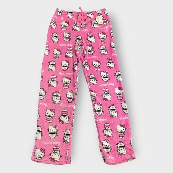 Hello Kitty Sanrio “Coffee” Fuzzy Soft Touch Pajama Pants Womens size XL New - Picture 1 of 10